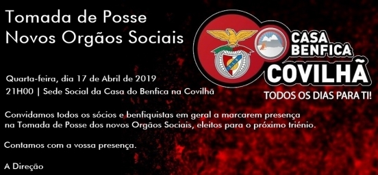 Tomada de Posse dos novos Orgãos Sociais